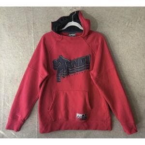 AND1 Hoodie Sweatshirt Mens Sz M Red 3D Embroidered Pockets‎ Basketball